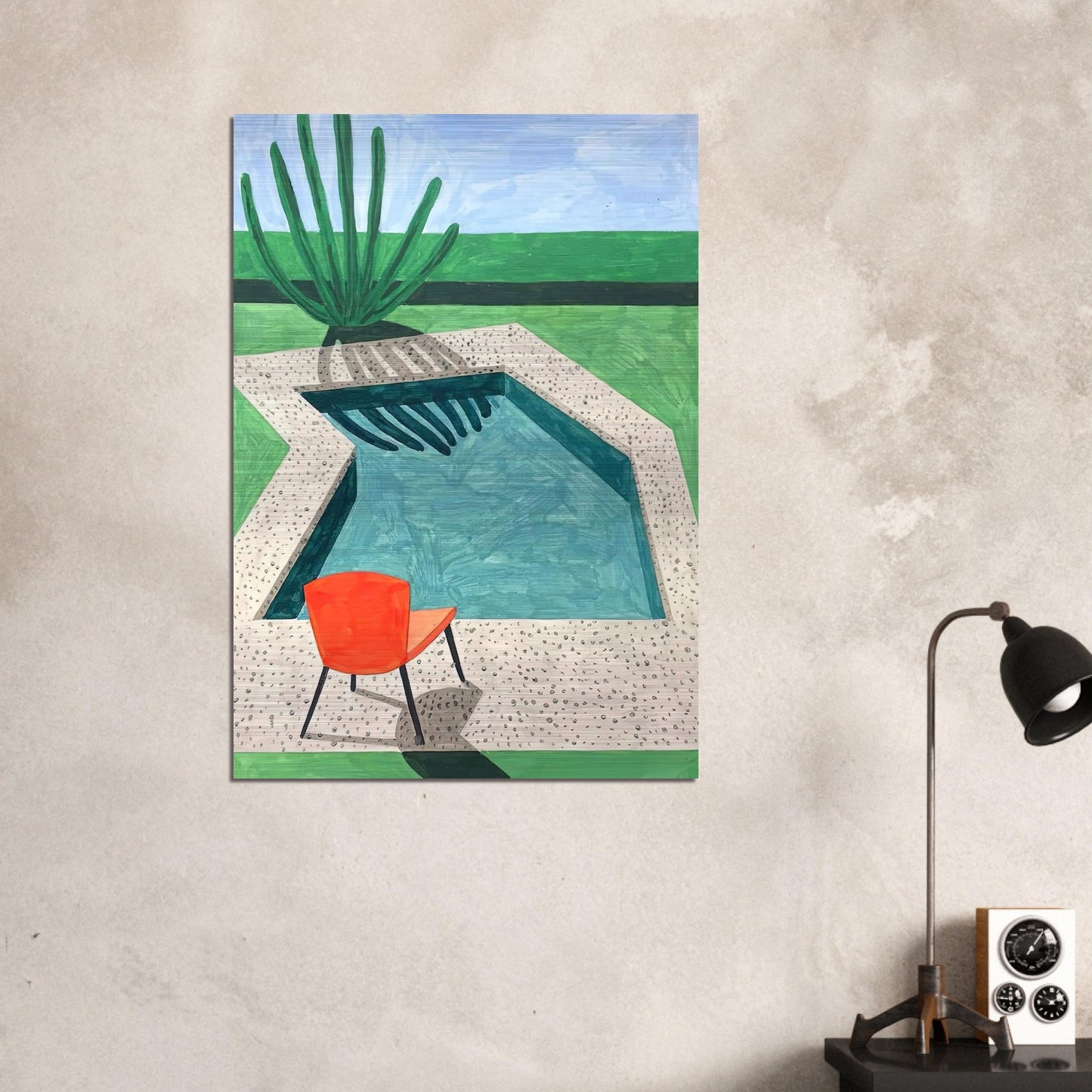 David Hockney - David Hockney Brushed Aluminum Print - 70x100 cm / 28x40 inches | David Hockney Aluminum Print | David Hockney Prints