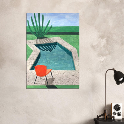 David Hockney - David Hockney Brushed Aluminum Print - 70x100 cm / 28x40 inches | David Hockney Aluminum Print | David Hockney Prints