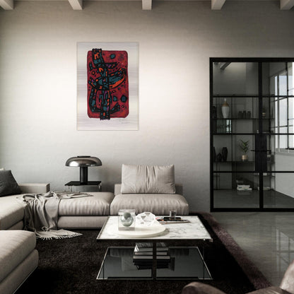 Living Flame - 1954 - Alfred Manessier Brushed Aluminum Print - 70x100 cm / 28x40 inches | Alfred Manessier Aluminum Print | Alfred Manessier Prints