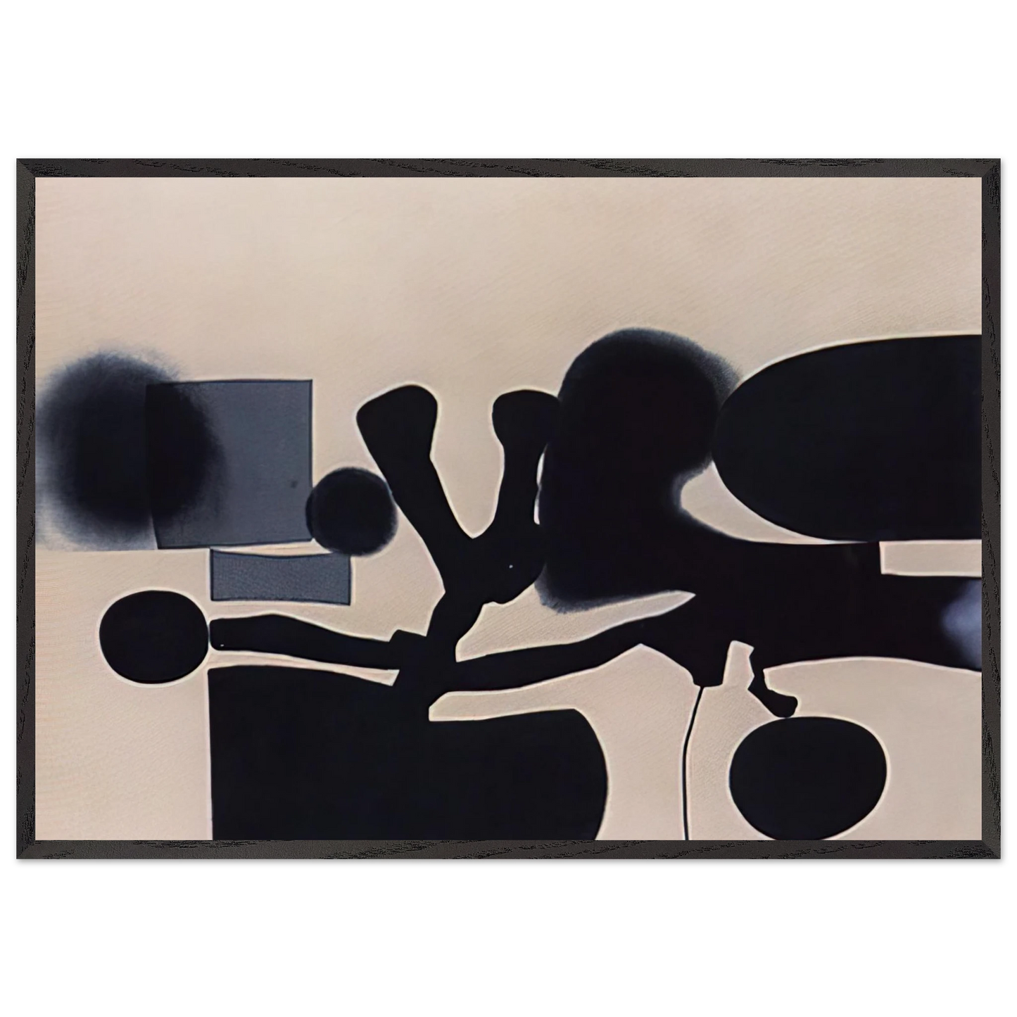 HARMONY OF OPPOSITES 1986 - Victor Pasmore 70x100 cm / 28x40 inches Framed Art Print – Black Wooden Frame