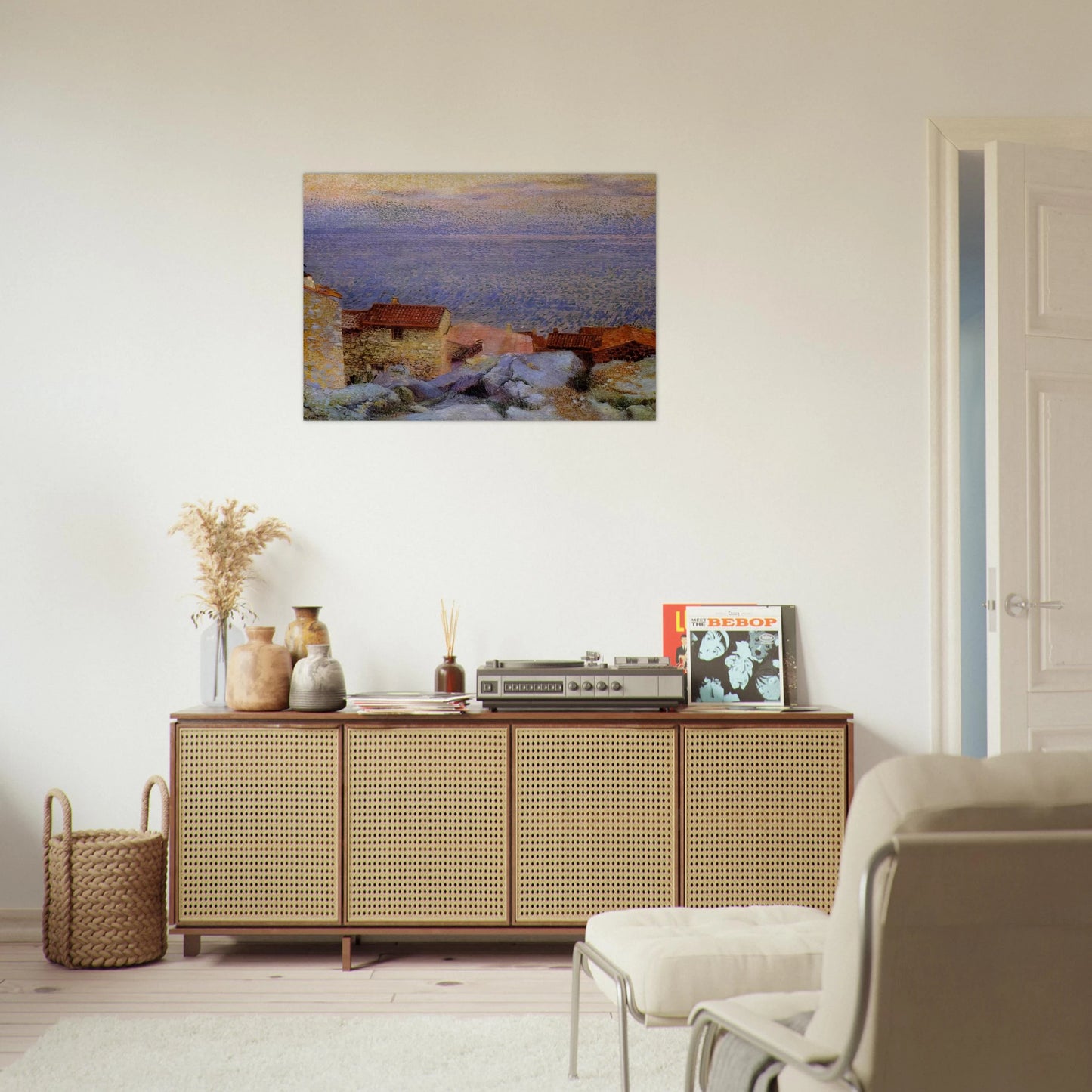 Coastal Landscape - Henri-Edmond Cross Brushed Aluminum Print - 70x100 cm / 28x40 inches | Henri-Edmond Cross Aluminum Print | Henri-Edmond Cross Prints