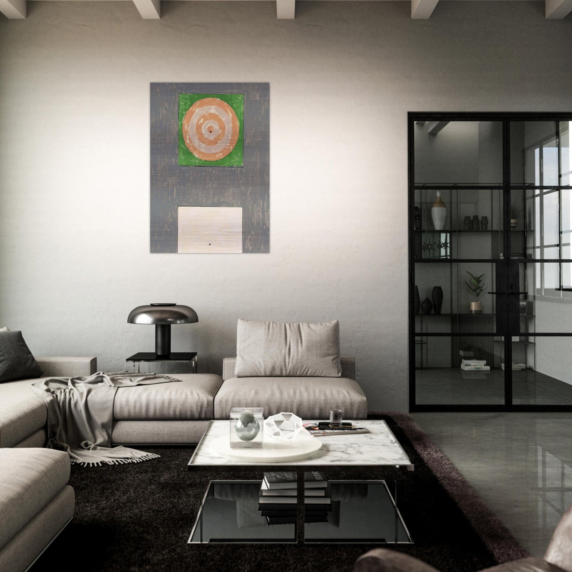 TARGETS ULAE 41 - Jasper Johns Brushed Aluminum Print - 70x100 cm / 28x40 inches | Jasper Johns Aluminum Print | Jasper Johns Prints