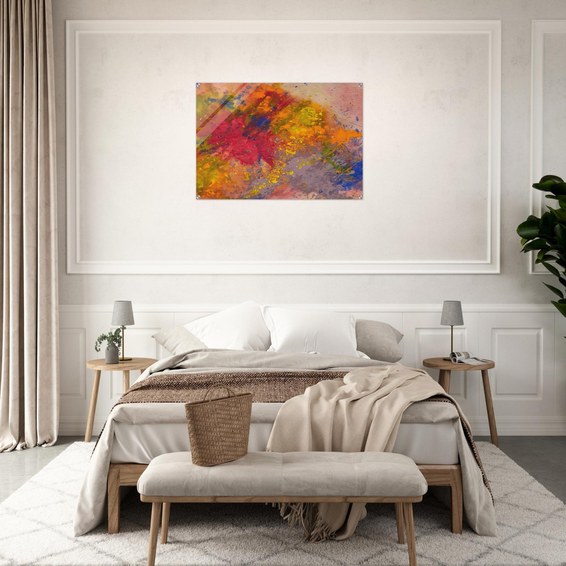 Red Linger - Sam Gilliam Acrylic Print - 70x100 cm / 28x40″ inches