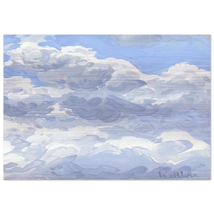 Study for Clouds II - 1979 - Neil Welliver Brushed Aluminum Print - 70x100 cm / 28x40 inches | Neil Welliver Aluminum Print | Neil Welliver Prints