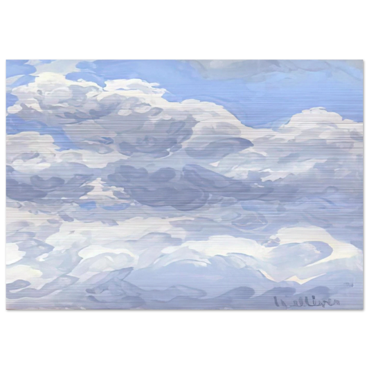 Study for Clouds II - 1979 - Neil Welliver Brushed Aluminum Print - 70x100 cm / 28x40 inches | Neil Welliver Aluminum Print | Neil Welliver Prints