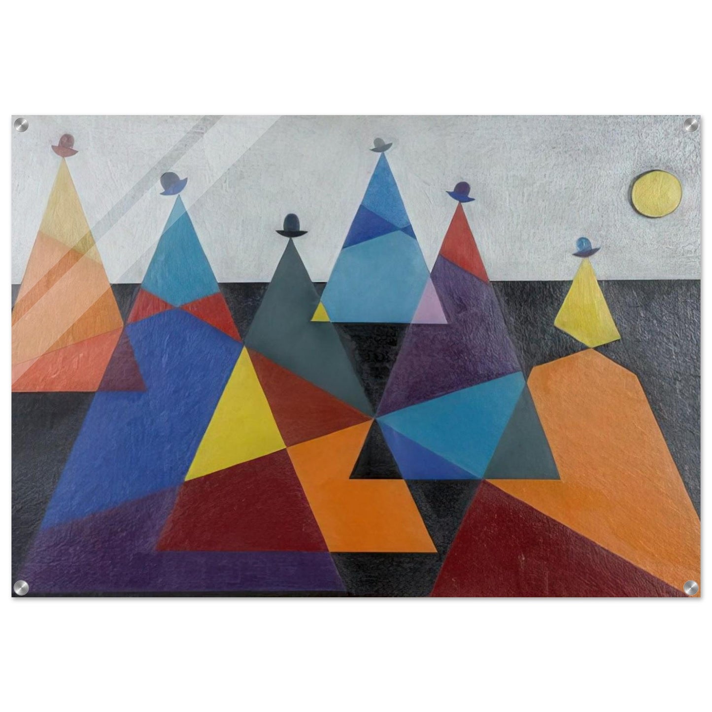 Untitled Mountains - 1955 - Omar Rayo Acrylic Print - 70x100 cm / 28x40″ inches | Omar Rayo Wall Art | Omar Rayo Prints