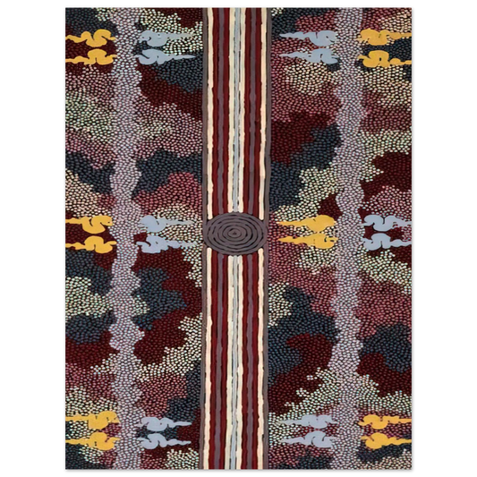 Clifford Possum Tjapaltjarri - Corkwood Dreaming - 1996  75x100 cm / 30x40inches Fine Art Poster