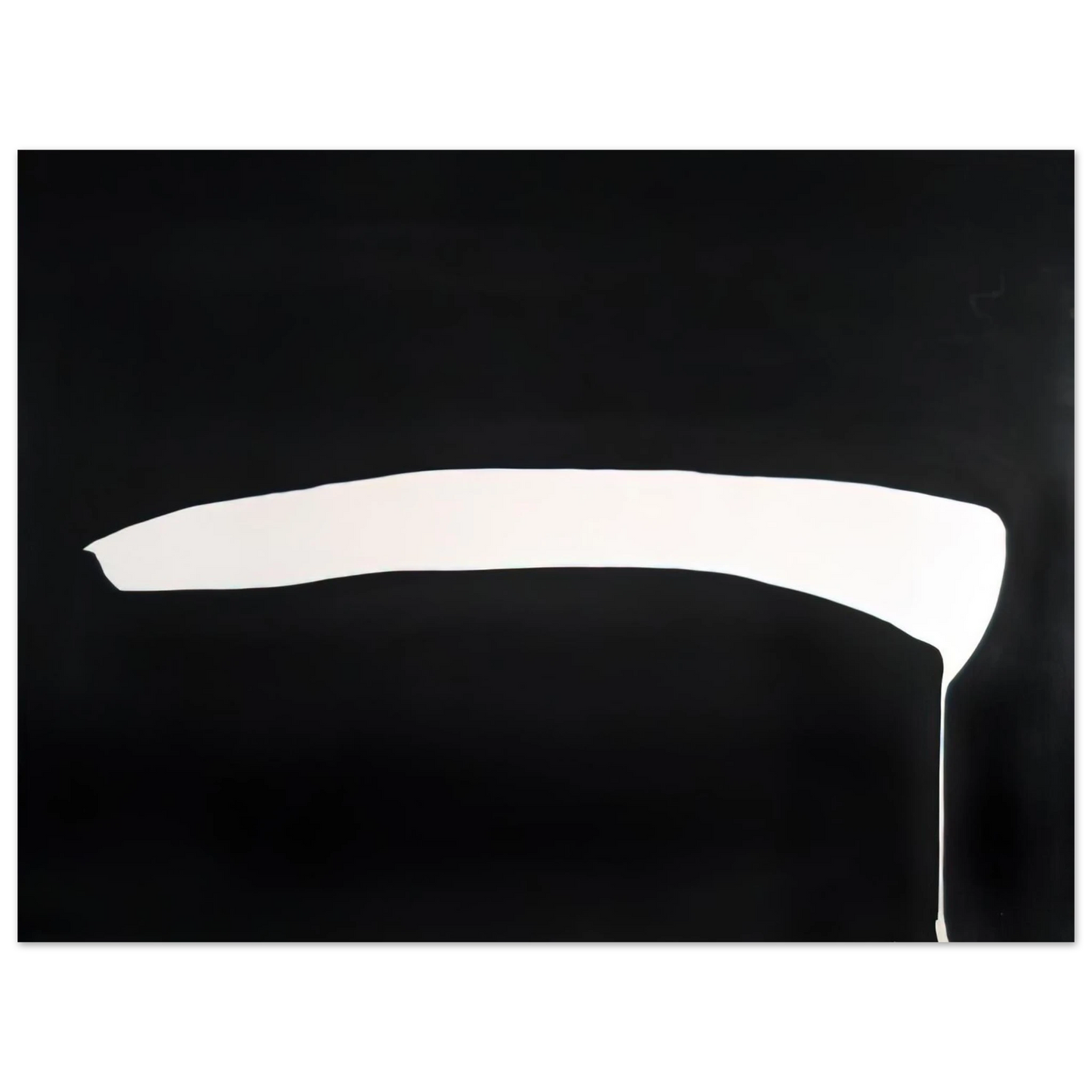 Jiro Yoshihara - White Line on Black - 1968  75x100 cm / 30x40inches Fine Art Poster