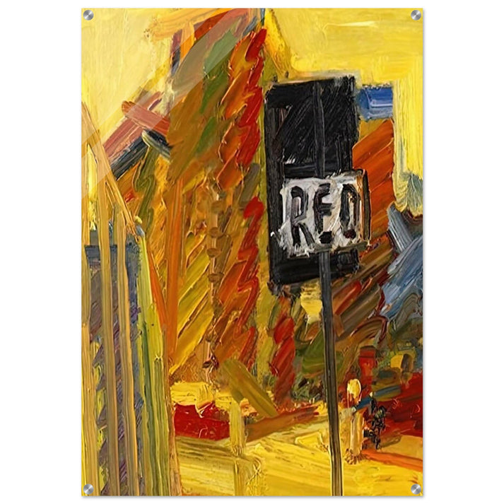 TOWER BLOCKS - Frank Auerbach Acrylic Print - 70x100 cm / 28x40″ inches
