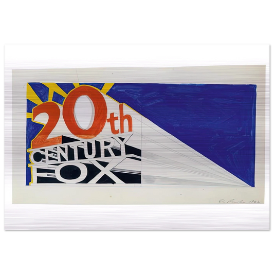 TRADEMARK 3 1962 - Edward Ruscha Brushed Aluminum Print - 70x100 cm / 28x40 inches | Edward Ruscha Aluminum Print | Edward Ruscha Prints