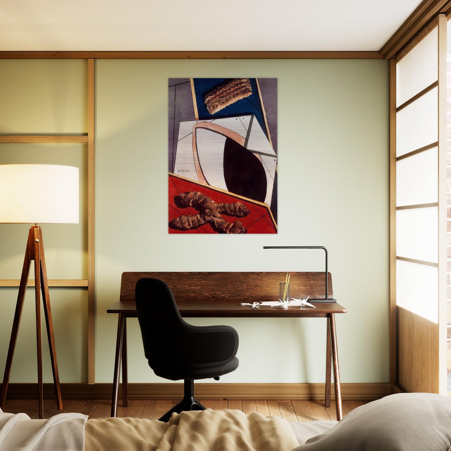 GREETINGS FROM A DISTANT FRIEND - Giorgio de Chirico Brushed Aluminum Print - 70x100 cm / 28x40 inches | Giorgio de Chirico Aluminum Print | Giorgio de Chirico Prints