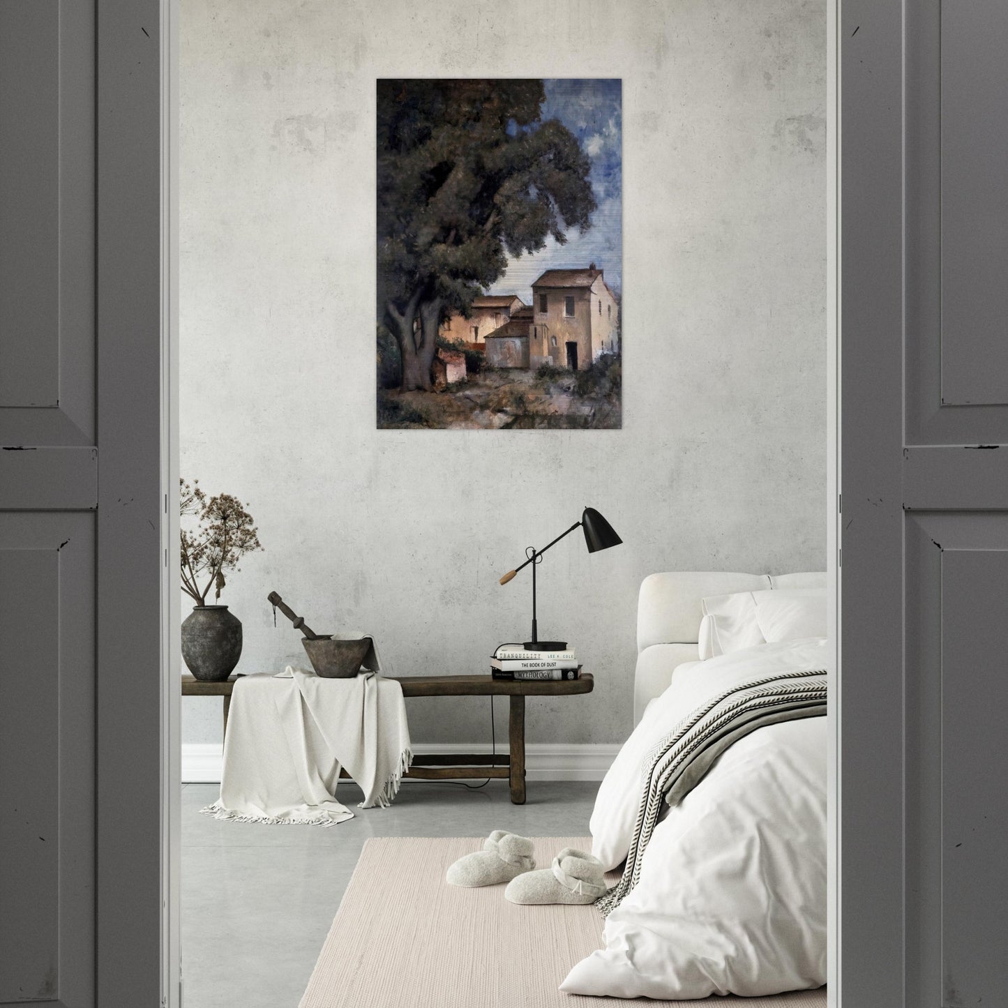 MERIGGIO 1927 - Carlo Carra Brushed Aluminum Print - 70x100 cm / 28x40 inches | Carlo Carra Aluminum Print | Carlo Carra Prints