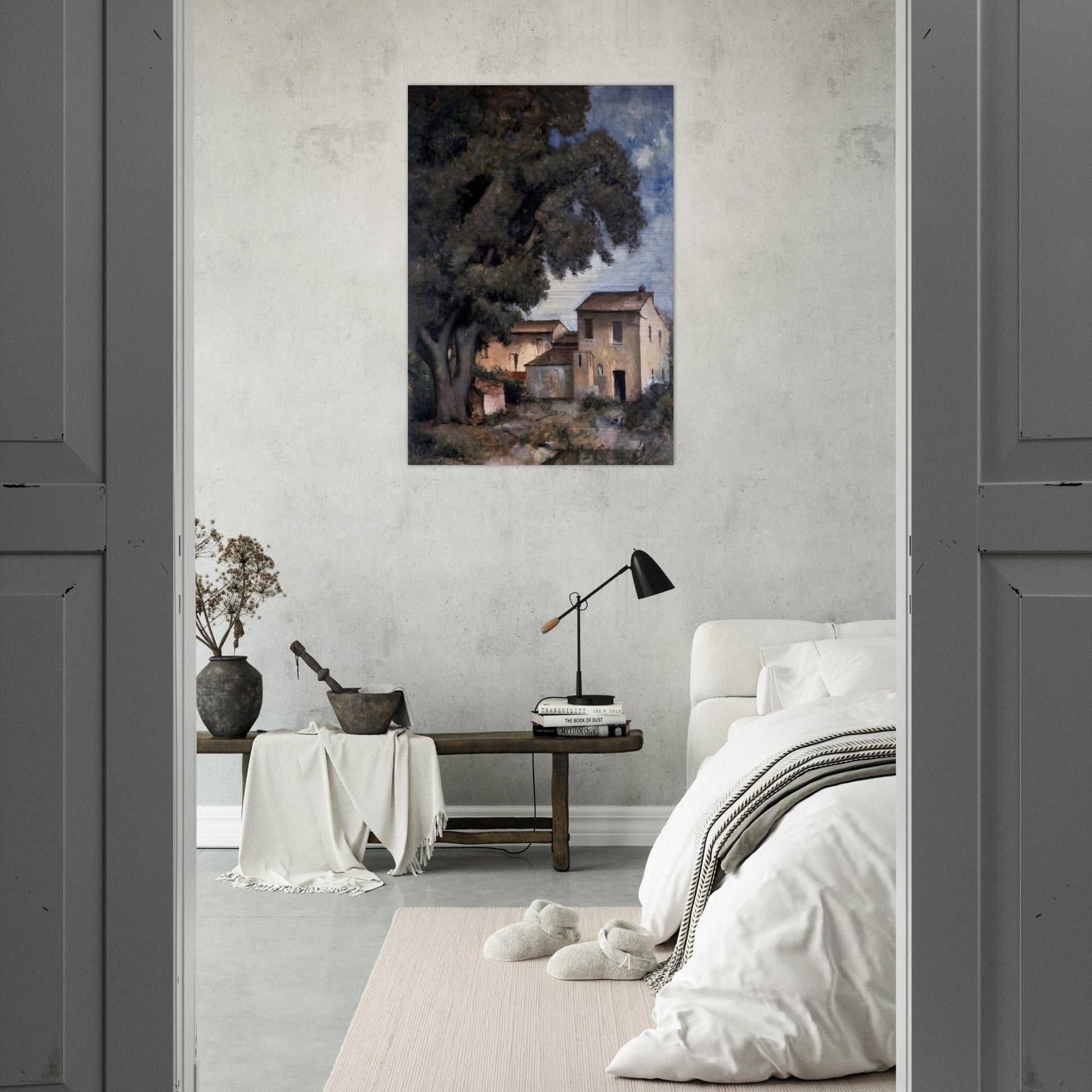 MERIGGIO 1927 - Carlo Carra Brushed Aluminum Print - 70x100 cm / 28x40 inches | Carlo Carra Aluminum Print | Carlo Carra Prints