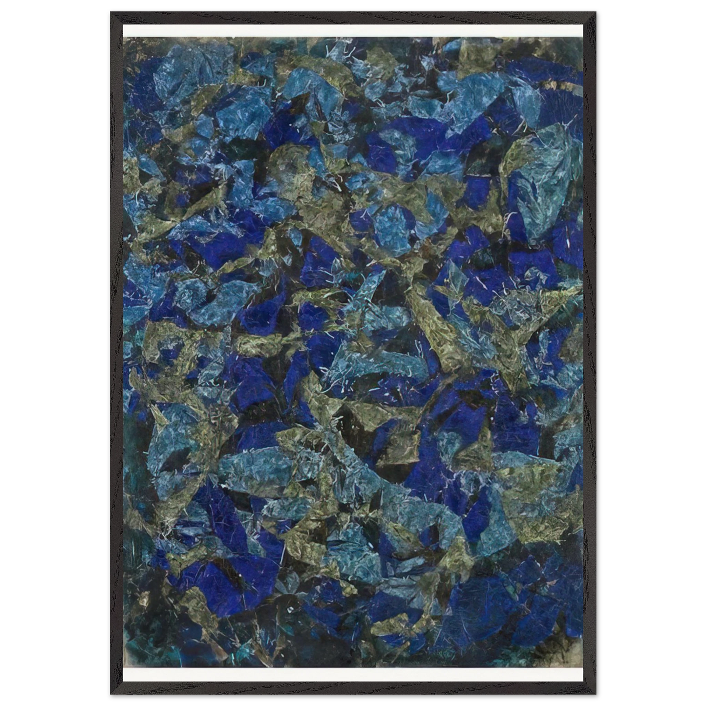 Peinture - 1963 - Simon Hantai 70x100 cm / 28x40 inches Framed Art Print – Black Wooden Frame