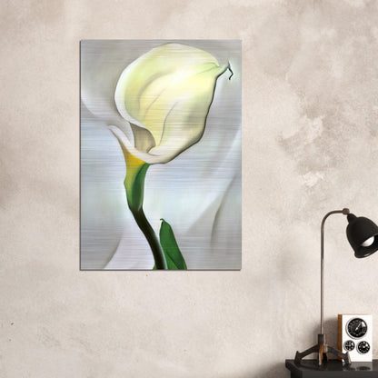 Calla Lily Turned Away - Georgia O'Keeffe Brushed Aluminum Print - 70x100 cm / 28x40 inches | Georgia O'Keeffe Aluminum Print | Georgia O'Keeffe Prints