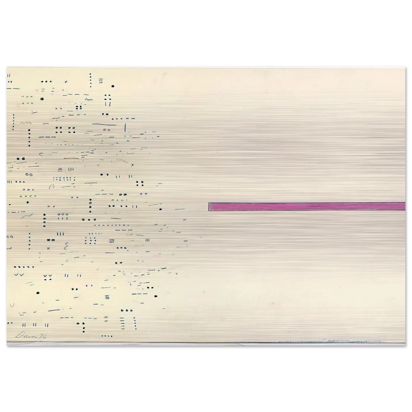 Untitled - 1976 - Gene Davis Brushed Aluminum Print - 70x100 cm / 28x40 inches | Gene Davis Aluminum Print | Gene Davis Prints