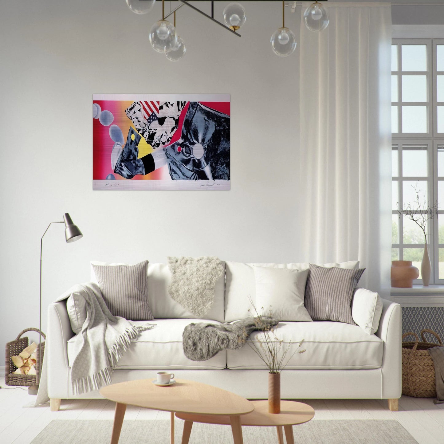 Flamingo Capsule - James Rosenquist Brushed Aluminum Print - 70x100 cm / 28x40 inches | James Rosenquist Aluminum Print | James Rosenquist Prints