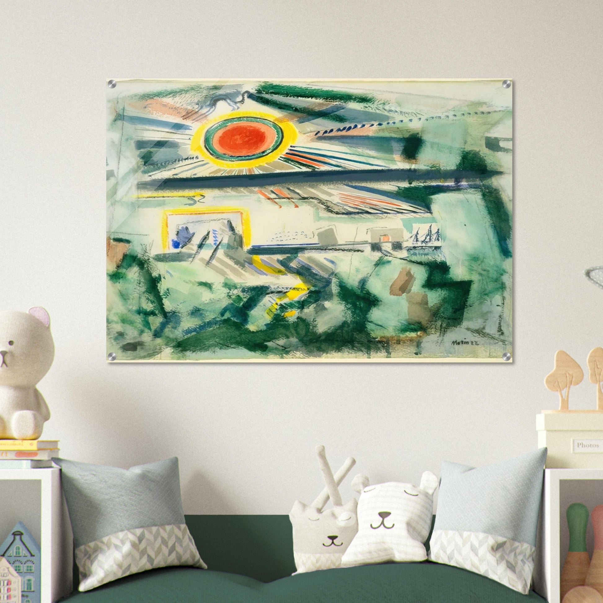 Sunset - 1922 - John Marin Acrylic Print - 70x100 cm / 28x40″ inches | John Marin Wall Art | John Marin Prints