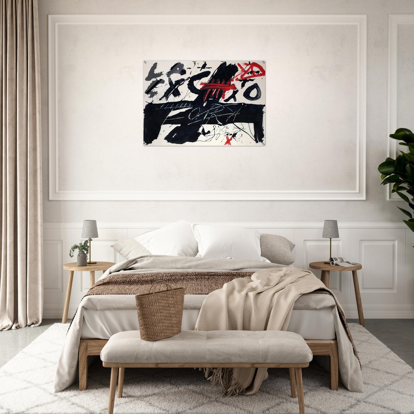 NEGRE I ROIG III FORA 1976 - Antoni Tapies Acrylic Print - 70x100 cm / 28x40″ inches