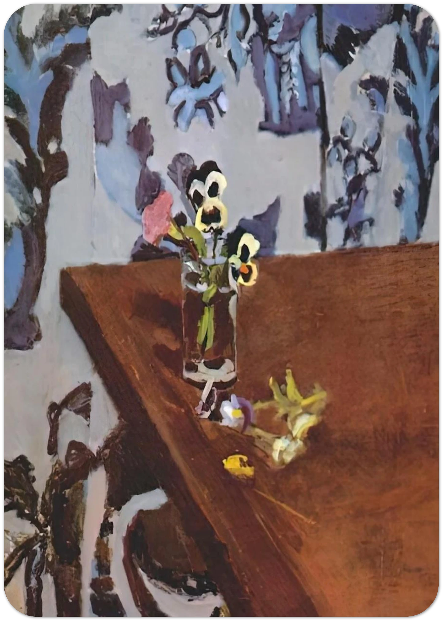PANSIES ON A TABLE 1919 By Henri Matisse Pack of 10 Post Cards | Henri Matisse Post Cards | A6 (10.5 x 14.8 cm) - 4.1 x 5.8 inches