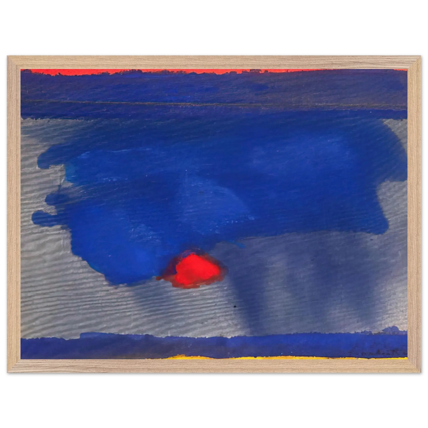 Helen Frankenthaler - Provincetown - 1964 Wall art - 70x100 cm / 28x40 Inches - Premium Wooden Framed Poster With Fine Art Paper - Black frame