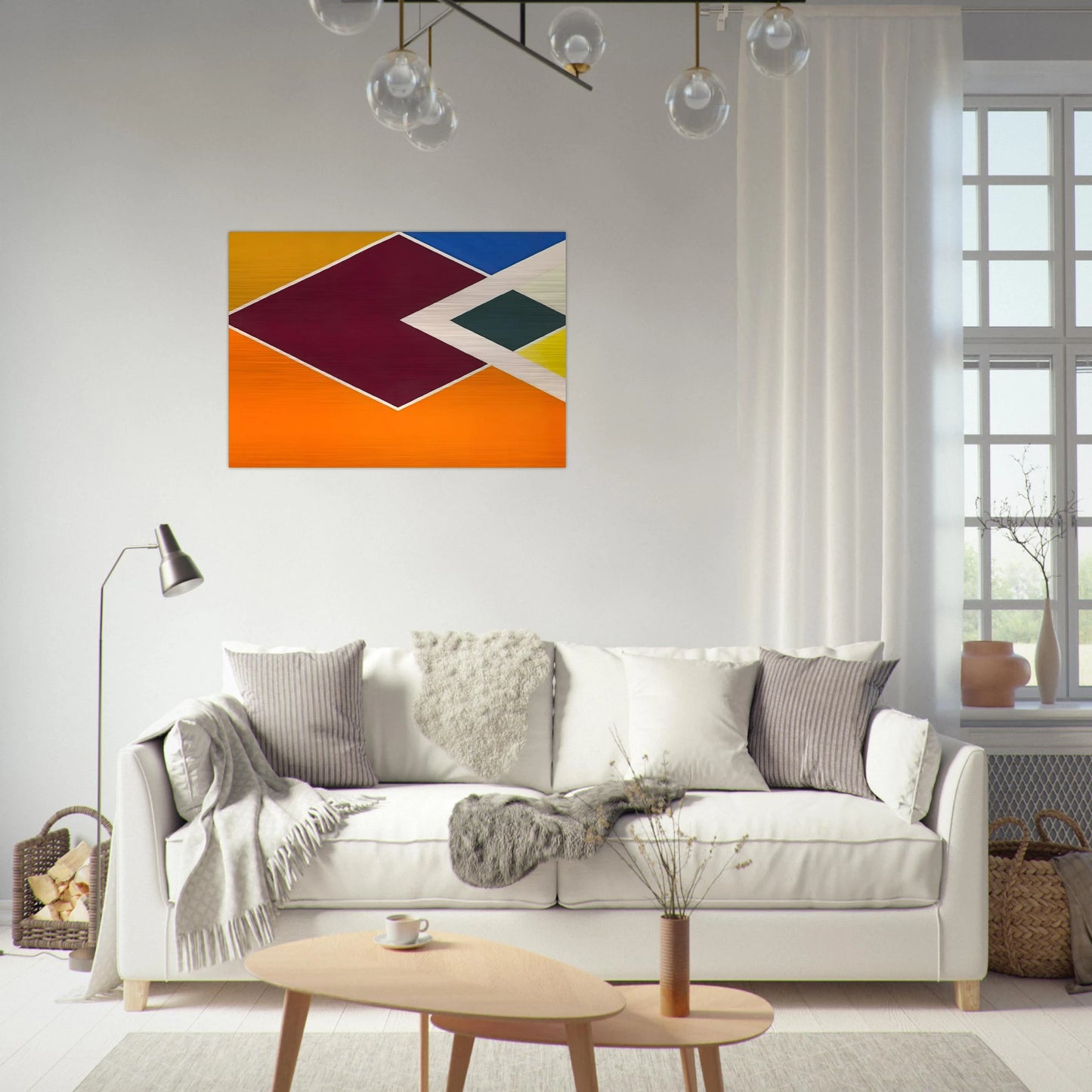 Batticaloa from the Diamond Drill series - Hard Edge Painting - Larry Zox Brushed Aluminum Print - 70x100 cm / 28x40 inches | Larry Zox Aluminum Print | Larry Zox Prints