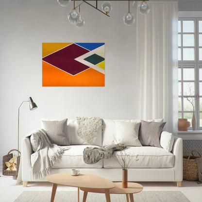 Batticaloa from the Diamond Drill series - Hard Edge Painting - Larry Zox Brushed Aluminum Print - 70x100 cm / 28x40 inches | Larry Zox Aluminum Print | Larry Zox Prints