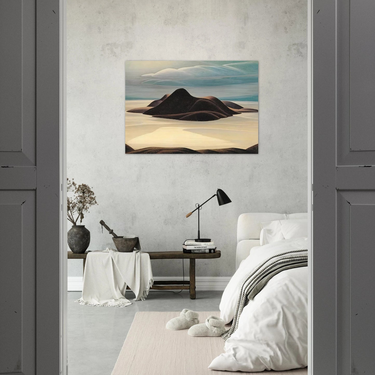 Pic Island, Lake Superior - 1924 - Lawren Harris Brushed Aluminum Print - 70x100 cm / 28x40 inches | Lawren Harris Aluminum Print | Lawren Harris Prints
