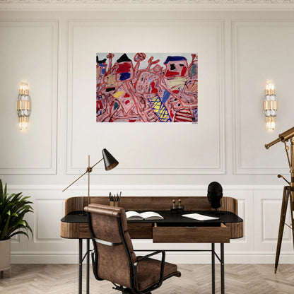 SUCCESSFUL CAMPAIGN - Jean Dubuffet Brushed Aluminum Print - 70x100 cm / 28x40 inches | Jean Dubuffet Aluminum Print | Jean Dubuffet Prints