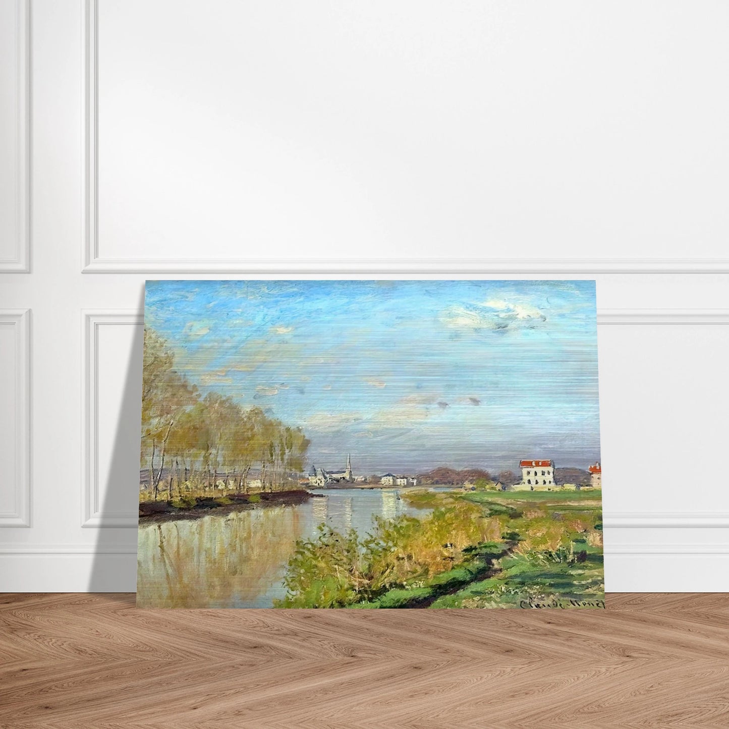 Argenteuil, The Seine - claude monet Brushed Aluminum Print - 70x100 cm / 28x40 inches | claude monet Aluminum Print | claude monet Prints