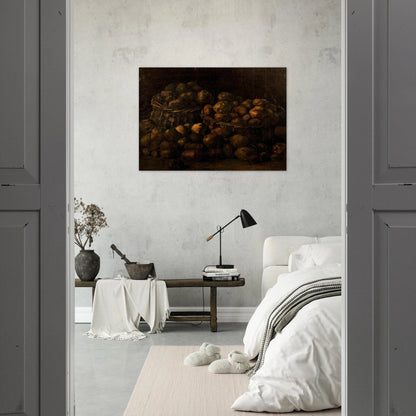 Baskets of Potatoes - Vincent van Gogh Brushed Aluminum Print - 70x100 cm / 28x40 inches | Vincent van Gogh Aluminum Print | Vincent van Gogh Prints