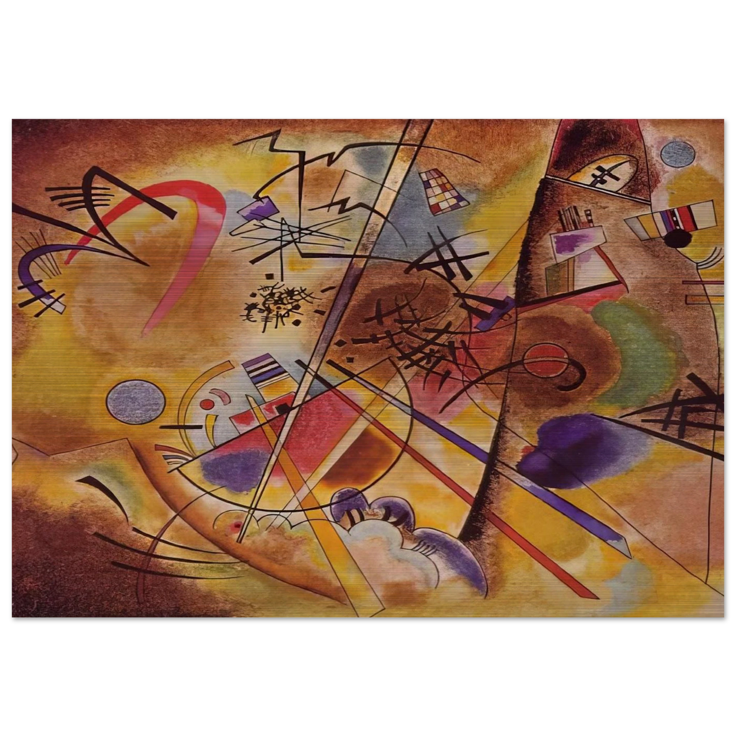 SMALL DREAM IN RED 1925 - Wassily Kandinsky Brushed Aluminum Print - 70x100 cm / 28x40 inches | Wassily Kandinsky Aluminum Print | Wassily Kandinsky Prints