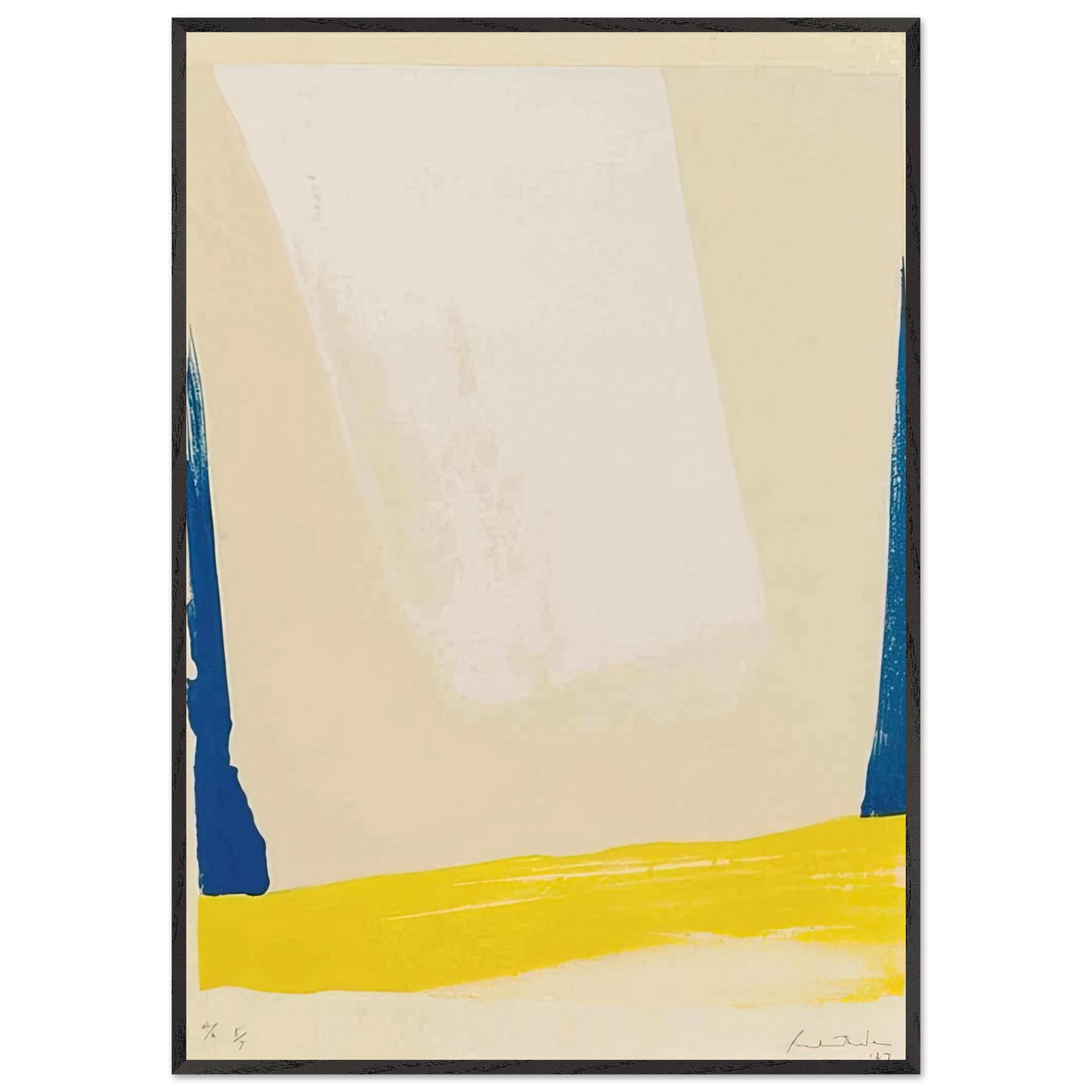 Helen Frankenthaler - White Portal - 1967 Wall art - 60x80 cm / 24x32 inches - Premium Wooden Framed Poster With Fine Art Paper-canvas - White frame