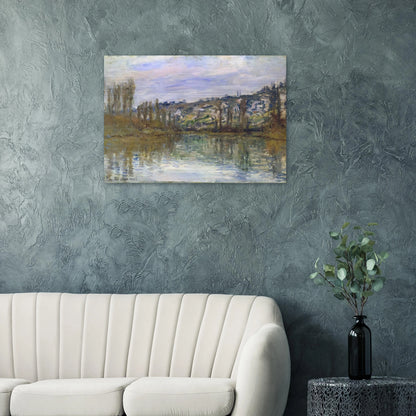 The Seine near Vetheuil - claude monet Brushed Aluminum Print - 70x100 cm / 28x40 inches | claude monet Aluminum Print | claude monet Prints
