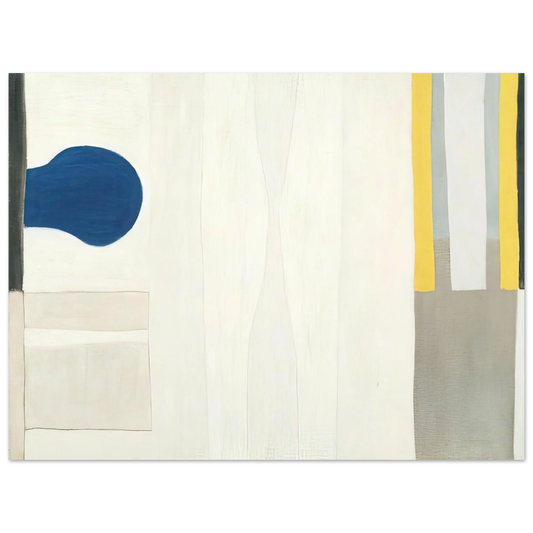 William Scott - Blue Form on White - 1964  75x100 cm / 30x40inches Fine Art Poster