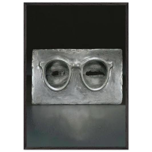 THE CRITIC SEES - Jasper Johns 70x100 cm / 28x40 inches Framed Art Print – Black Wooden Frame