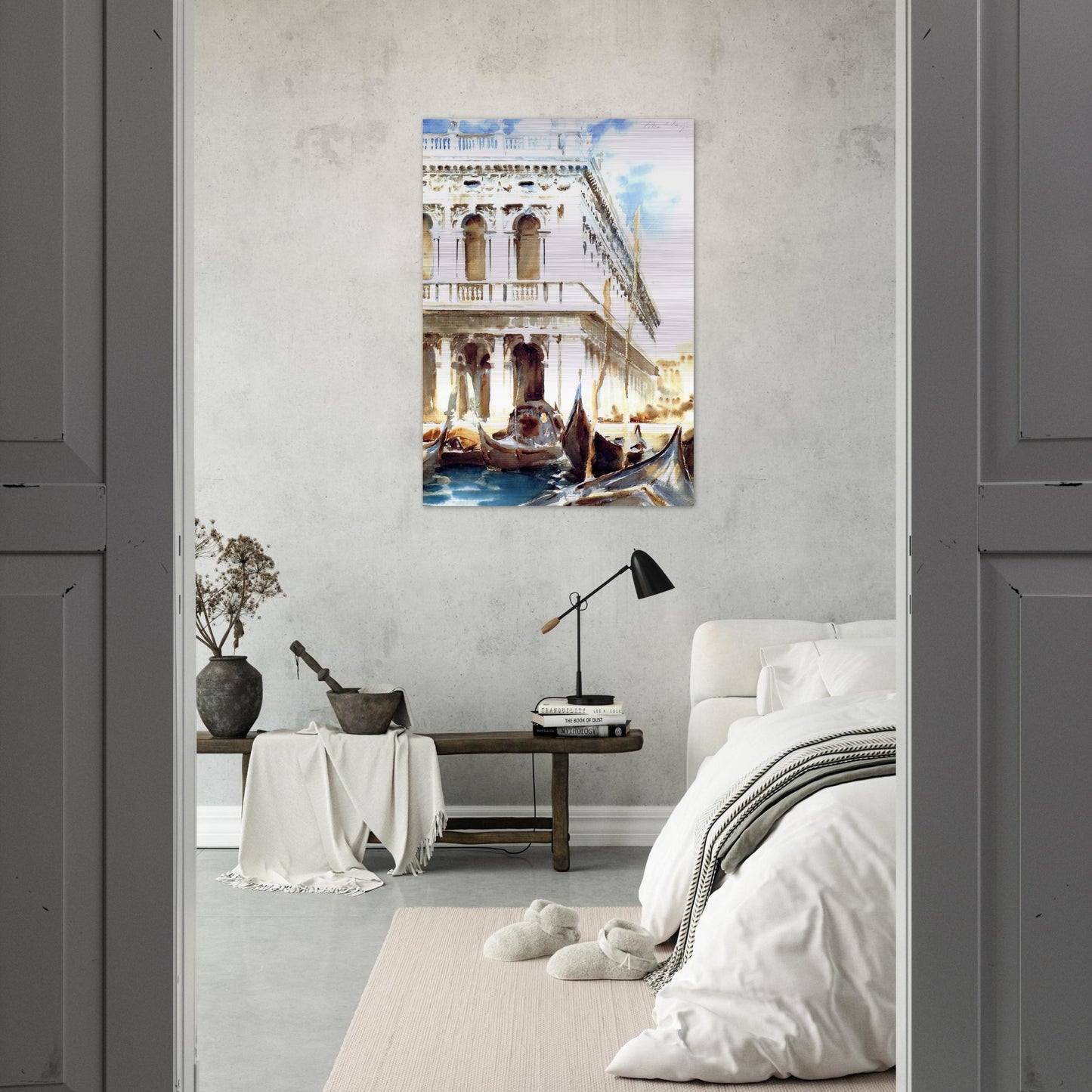 The Libreria - John Singer Sargent Brushed Aluminum Print - 70x100 cm / 28x40 inches | John Singer Sargent Aluminum Print | John Singer Sargent Prints