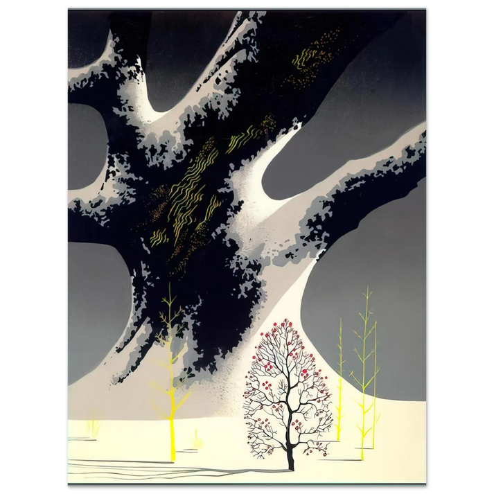 Eyvind Earle - Winter Oak  75x100 cm / 30x40inches Fine Art Poster
