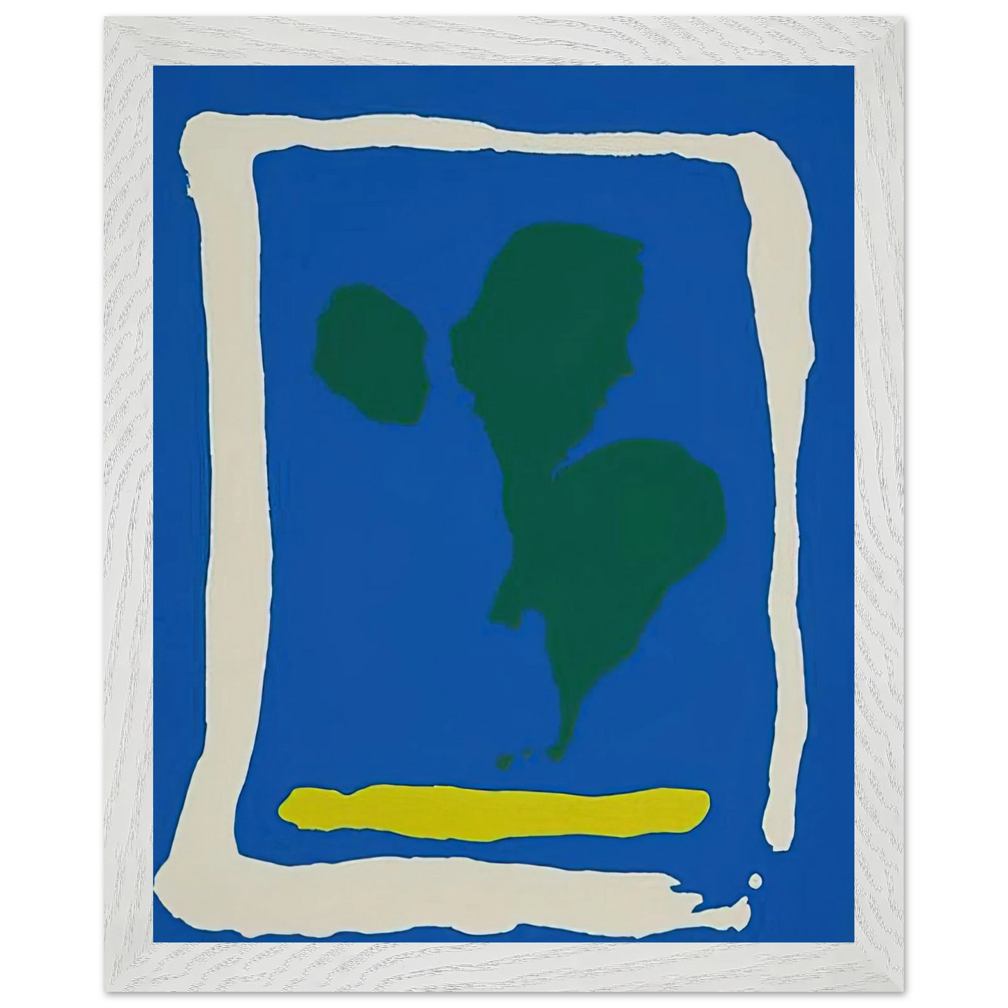 Helen Frankenthaler - Air Frame - 1965 Wall art - 50x70 cm / 20x28 inches - Premium Wooden Framed Poster With Fine Art Paper-canvas - White frame