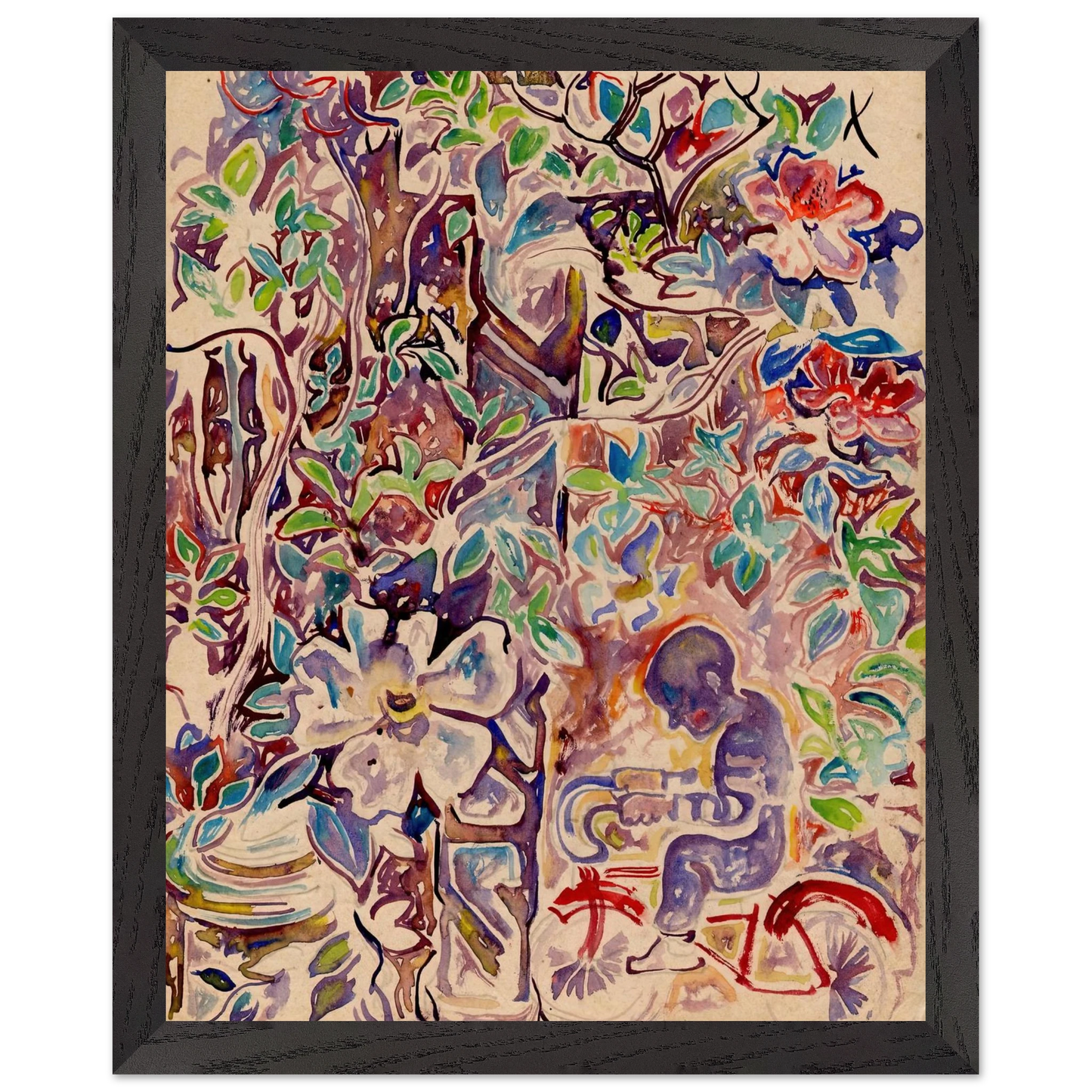 Walter Inglis Anderson - Walter Anderson Wall art - 15x20 cm / 6x8 inches - Premium Wooden Framed Poster With Fine Art Paper-canvas - Black frame