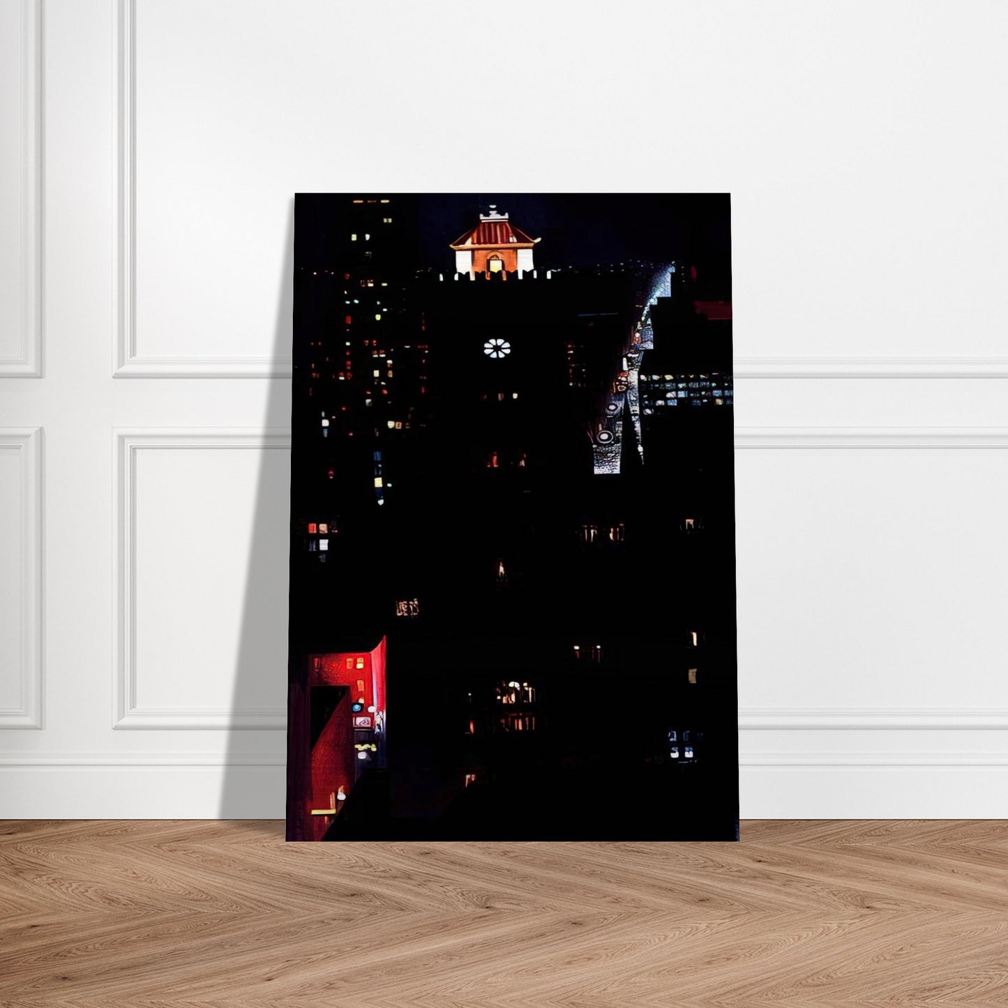 New York Night - Georgia O'Keeffe Brushed Aluminum Print - 70x100 cm / 28x40 inches | Georgia O'Keeffe Aluminum Print | Georgia O'Keeffe Prints