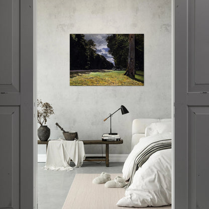 The Pave de Chailly in the Fontainbleau Forest - claude monet Brushed Aluminum Print - 70x100 cm / 28x40 inches | claude monet Aluminum Print | claude monet Prints