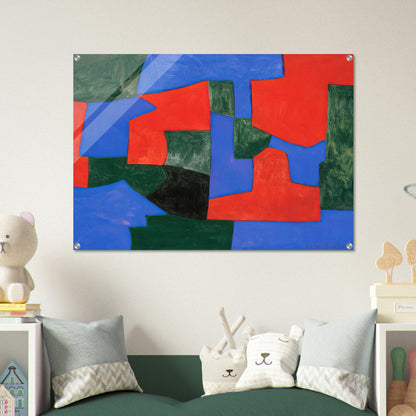 Composition abstraite - 1959 - Serge Poliakoff Acrylic Print - 70x100 cm / 28x40″ inches | Serge Poliakoff Wall Art | Serge Poliakoff Prints