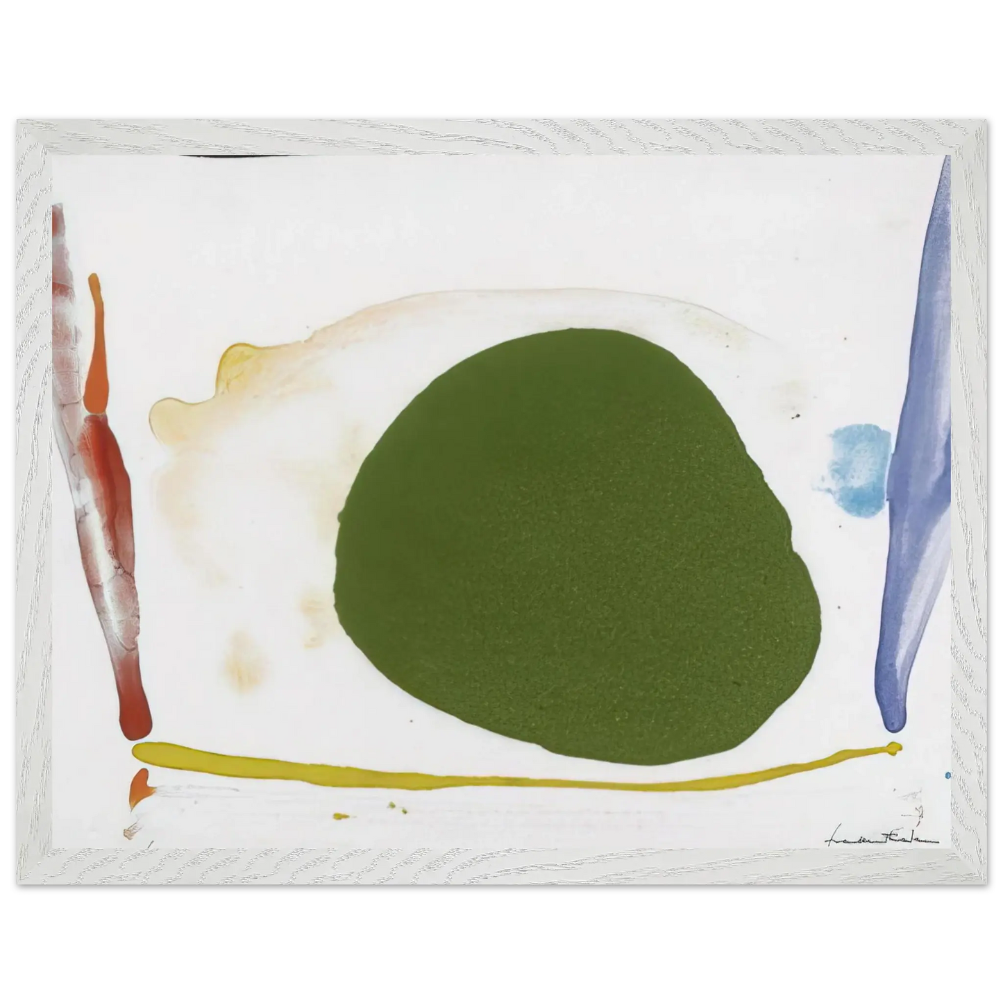 Helen Frankenthaler - Thanksgiving Day - 1973 Wall art - 45x60 cm / 18x24 Inches - Premium Wooden Framed Poster With Fine Art Paper - Black frame