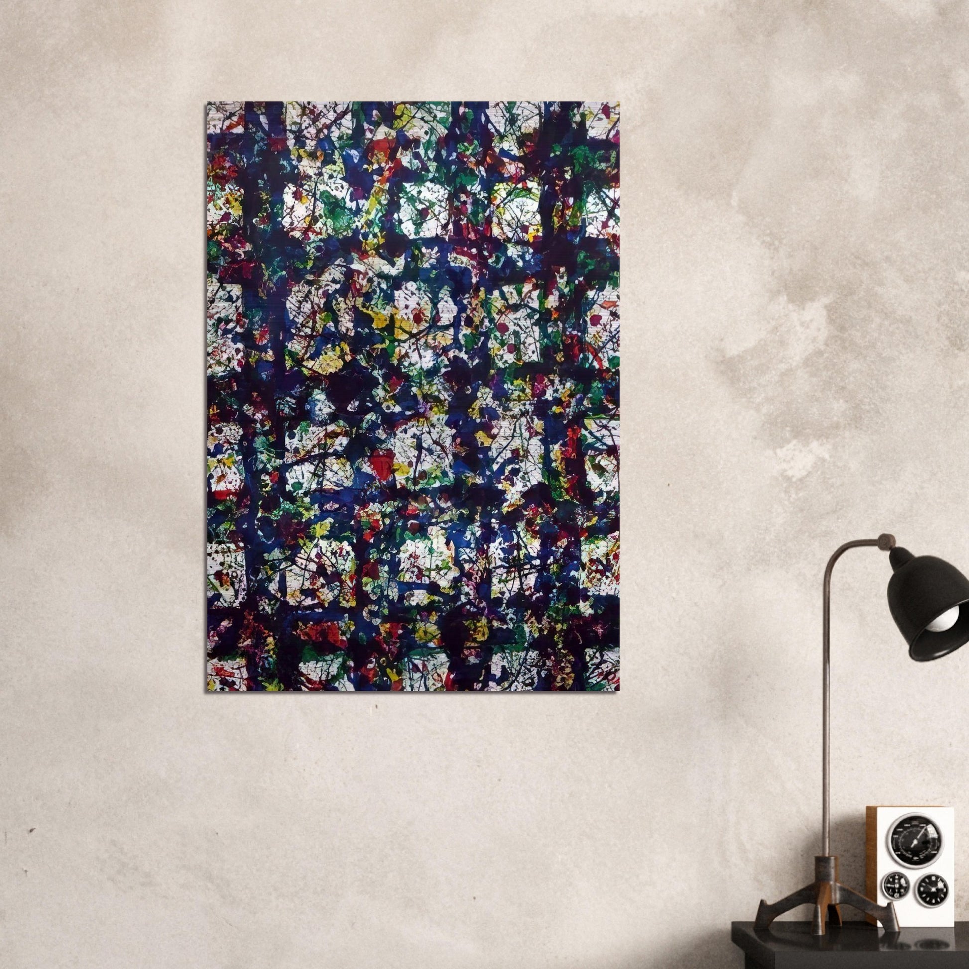Untitled  SF 236  - Sam Francis Brushed Aluminum Print - 70x100 cm / 28x40 inches | Sam Francis Aluminum Print | Sam Francis Prints
