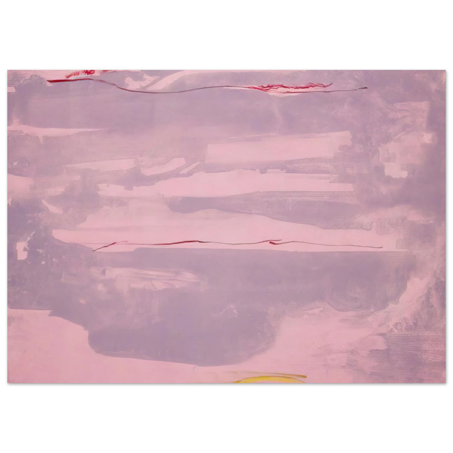 Helen Frankenthaler - Dream Walk - 1977 Wall art - 40x50 cm / 16x20 inches - Premium Wooden Framed Poster With Fine Art Paper-canvas - Black frame