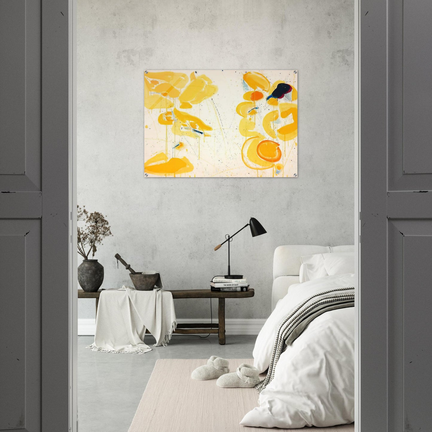 Untitled  Yellow  - Sam Francis Acrylic Print - 70x100 cm / 28x40″ inches
