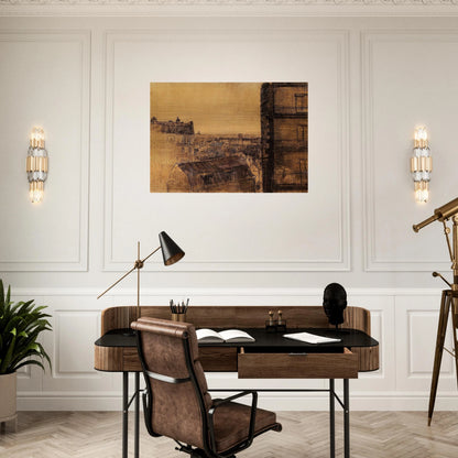 View from the Apartment in the Rue Lepic - Vincent van Gogh Brushed Aluminum Print - 70x100 cm / 28x40 inches | Vincent van Gogh Aluminum Print | Vincent van Gogh Prints