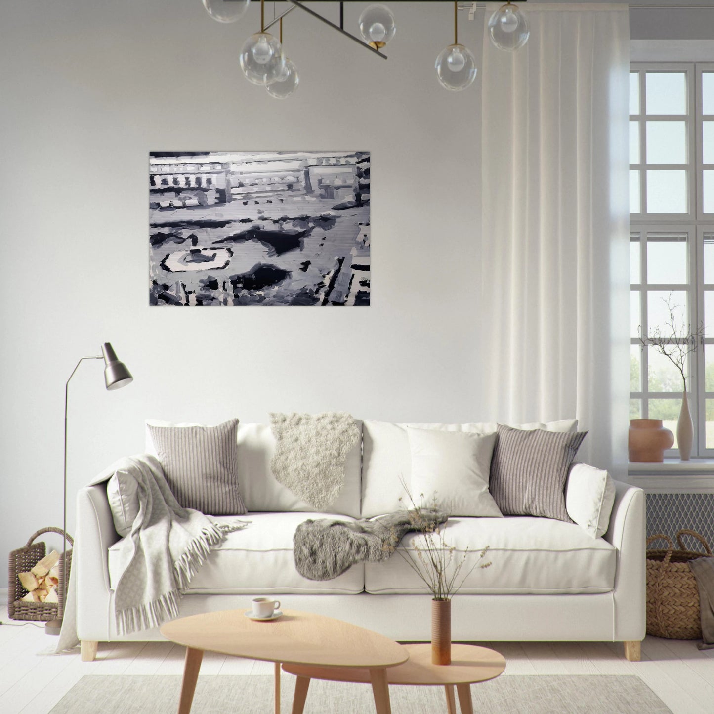 TOWNSCAPE M6 1968 - Gerhard Richter Brushed Aluminum Print - 70x100 cm / 28x40 inches | Gerhard Richter Aluminum Print | Gerhard Richter Prints