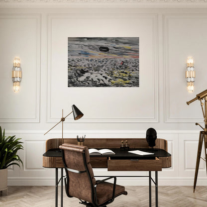 Movement in Greys and Yellows - 1946 - John Marin Brushed Aluminum Print - 70x100 cm / 28x40 inches | John Marin Aluminum Print | John Marin Prints
